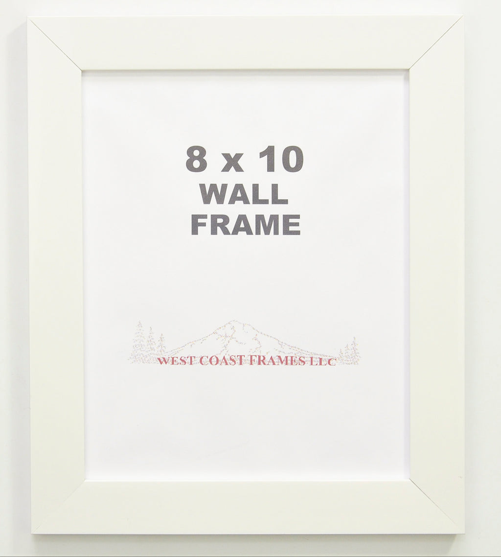 702WH - 1-1/4" White Poly Contemporary Picture Frame - Clear Glass