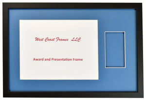 AWARD AND PRESENTATION MAT AND BLACK FRAME - FOR 11 x 8-1/2 Certificate