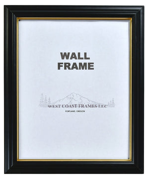 Picture Frame with Glass - Black 3329 or Cherry 3324 with Gold stripe